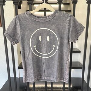 Kids Short Sleeve Smiley Tee - Gray
